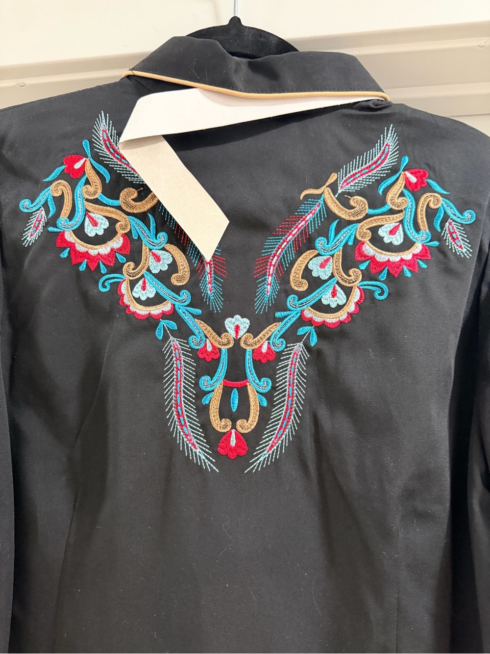 Scully Black Western Embroidered Button-Down Shirt - Picture 5 of 6